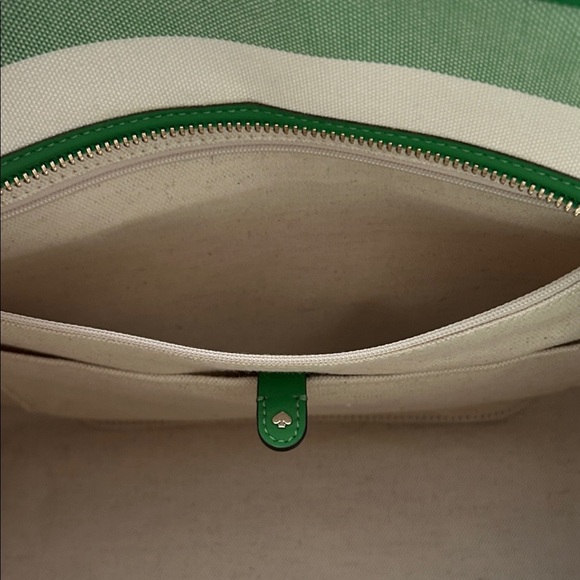 *Kate Spade Cabana Green and Cream Tote - Picture 8 of 14